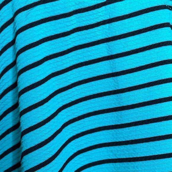 Torrid Women's Teal Black Striped Cross Back Skater Dress Size 2X - Picture 9 of 13